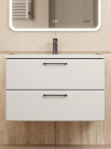Тумба с раковиной Uperwood Foster New 80 KFosterNEW80w подвесная цвет Белый матовый