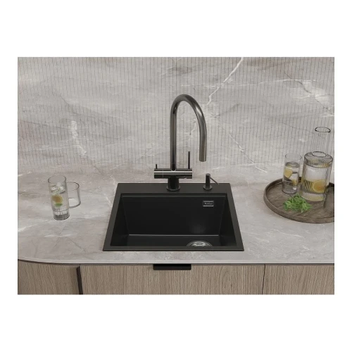 Кухонная мойка Rivelato Tesoro 50 TR-505-R nero цвет Черный