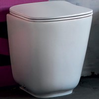 Унитаз Kerasan Tribeca 511830 приставной Белый матовый без сиденья фаянс приставной