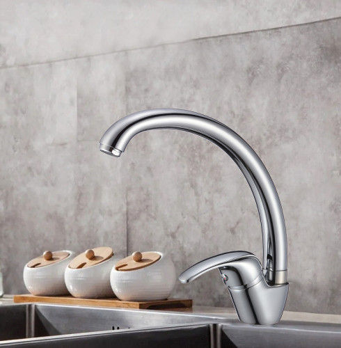 Смеситель для кухни WesnaArt Listok LIS01-120 Хром