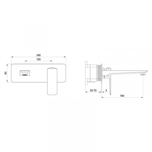 Смеситель для раковины Oliveeka D OL-869003-MB цвет Черный матовый