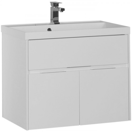 Тумба под раковину Aquanet Латина 80 179638 подвесная Белая МДФ / ЛДСП