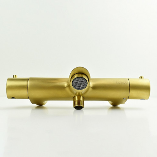 Смеситель для ванны Paini Cox 78PJ111TH с термостатом Золото матовое