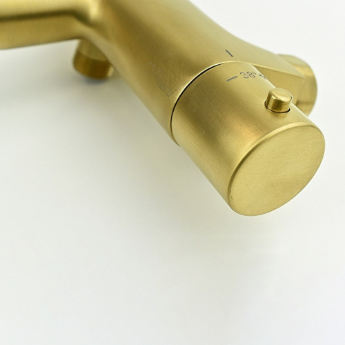 Смеситель для ванны Paini Cox 78PJ111TH с термостатом Золото матовое