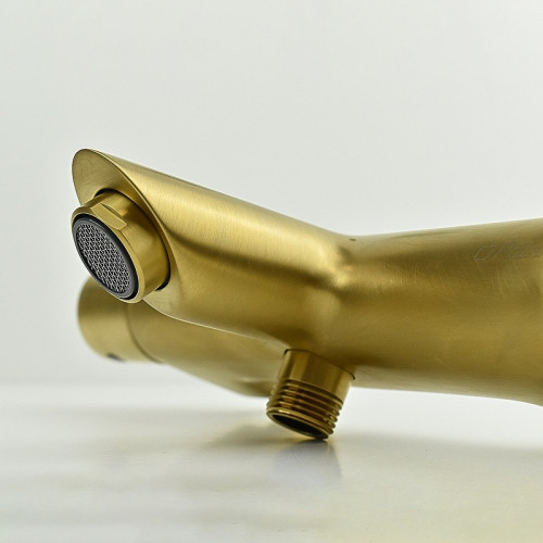 Смеситель для ванны Paini Cox 78PJ111TH с термостатом Золото матовое