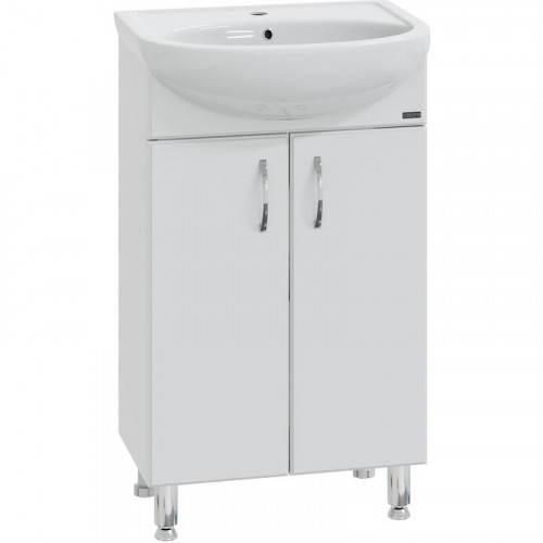 Тумба под раковину СанТа Сити 50 201068 Белая МДФ / ЛДСП