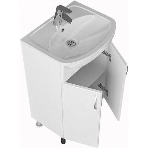 Тумба под раковину СанТа Сити 50 201068 Белая МДФ / ЛДСП