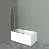 Шторка на ванну BelBagno UNO-V-11-100/150-C-Cr профиль Хром стекло прозрачное