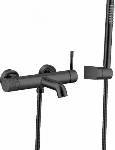 Смеситель для ванны Boheme Uno 463-SGM Оружейная сталь глянцевая латунь на стену