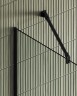 Душевая перегородка Maybah Glass MGD-677-6у 1090x1950 в узком профиле Черный стекло прозрачное