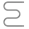 Водяной полотенцесушитель Mixline Simple M 60х50 556306 с полкой цвет Хром