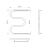 Водяной полотенцесушитель Mixline Simple M 60х50 556306 с полкой цвет Хром