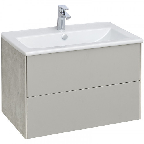 Тумба под раковину Aquaton Сохо 75 1A258101AJ9A0 подвесная Слэйт Галька серая МДФ / ЛДСП