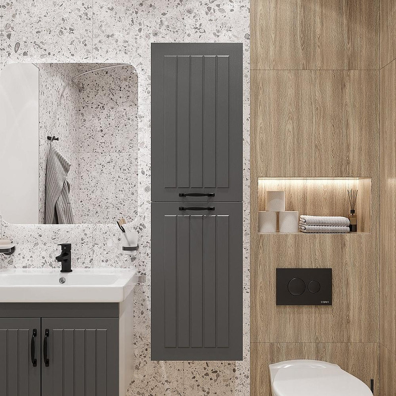 Комплект мебели для ванной DIWO Сочи 60 подвесной цвет Антрацит