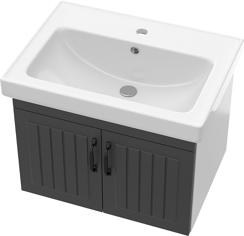 Комплект мебели для ванной DIWO Сочи 60 подвесной цвет Антрацит