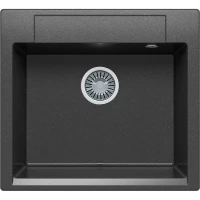 Кухонная мойка Polygran Argo-560 №16 575806 Черная искусственный камень (литьевой мрамор) встраиваемый