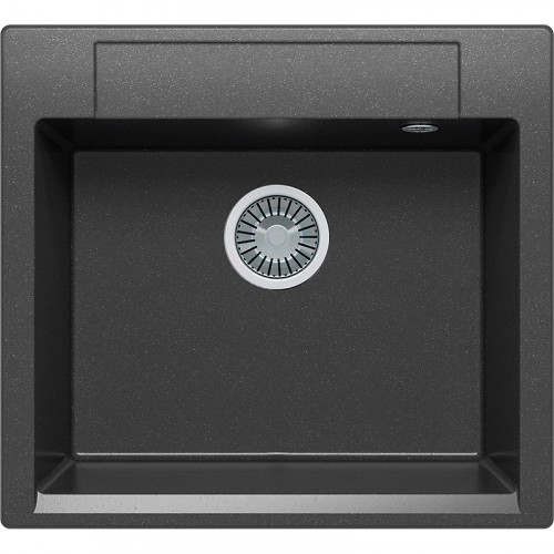 Кухонная мойка Polygran Argo-560 №16 575806 Черная искусственный камень (литьевой мрамор) встраиваемый