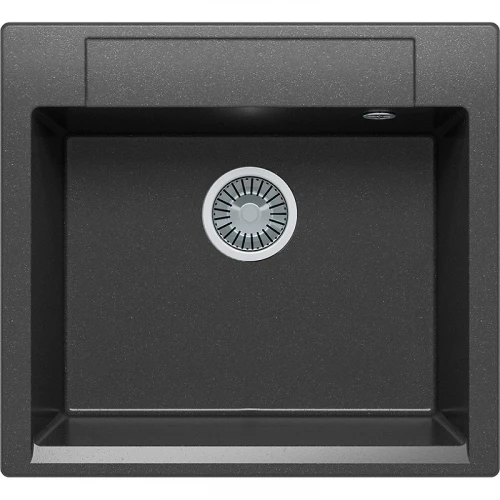 Кухонная мойка Polygran Argo-560 №16 575806 Черная искусственный камень (литьевой мрамор) встраиваемый