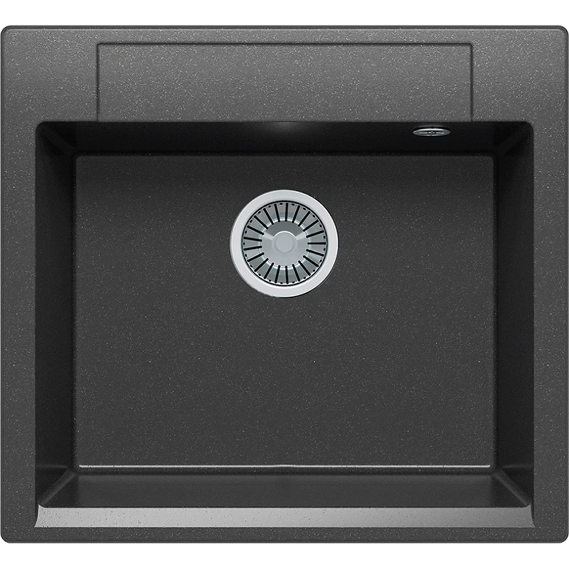 Кухонная мойка Polygran Argo-560 №16 575806 Черная искусственный камень (литьевой мрамор) встраиваемый