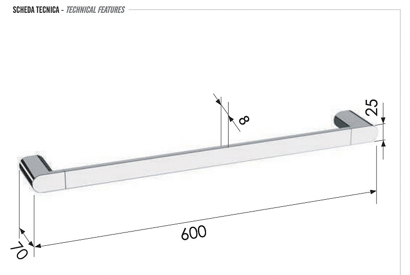Полотенцедержатель Remer Lounge LN30DO цвет Золото глянцевое