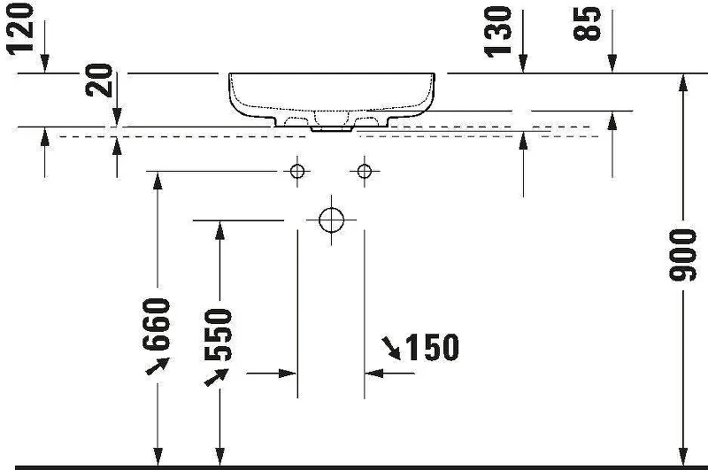 Раковина накладная Duravit Vitrium 45 2661463279 цвет Белый