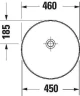 Раковина накладная Duravit Vitrium 45 2661463279 цвет Белый