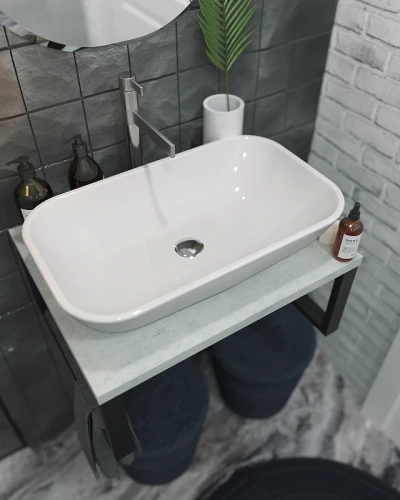Столешница под раковину 1MarKa Grunge Loft 60 Ц0000001586 Бетон светлый