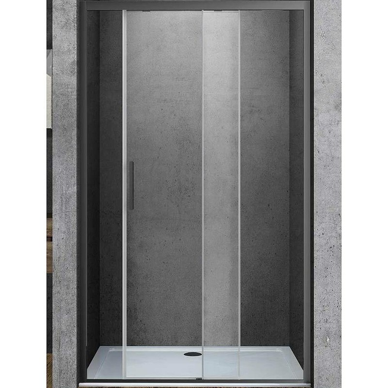 Душевая дверь Vincea Soft 120 VDS-3SO120CLGM профиль Вороненая сталь стекло прозрачное