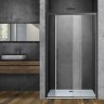 Душевая дверь Vincea Soft 120 VDS-3SO120CLGM профиль Вороненая сталь стекло прозрачное