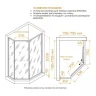 Душевой уголок RGW Stilvoll SV-82Gr 120х80 R 33328282-2410R профиль цвет Оружейная сталь стекло с рисунком Черная вуаль