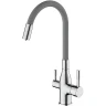 Смеситель для кухни Frap H96 F4396 Хром Серый латунь на столешницу