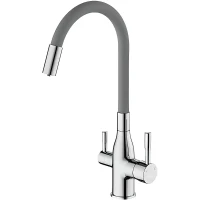 Смеситель для кухни Frap H96 F4396 Хром Серый латунь на столешницу