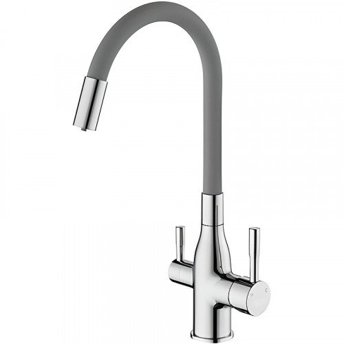 Смеситель для кухни Frap H96 F4396 Хром Серый латунь на столешницу