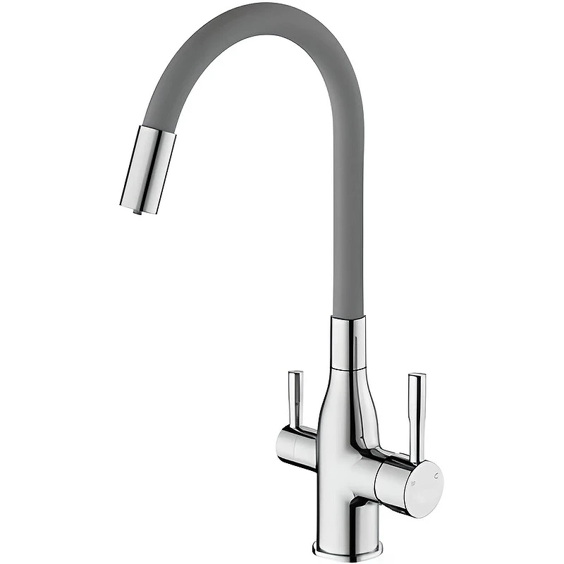 Смеситель для кухни Frap H96 F4396 Хром Серый латунь на столешницу