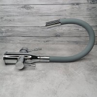 Смеситель для кухни Frap H96 F4396 Хром Серый латунь на столешницу