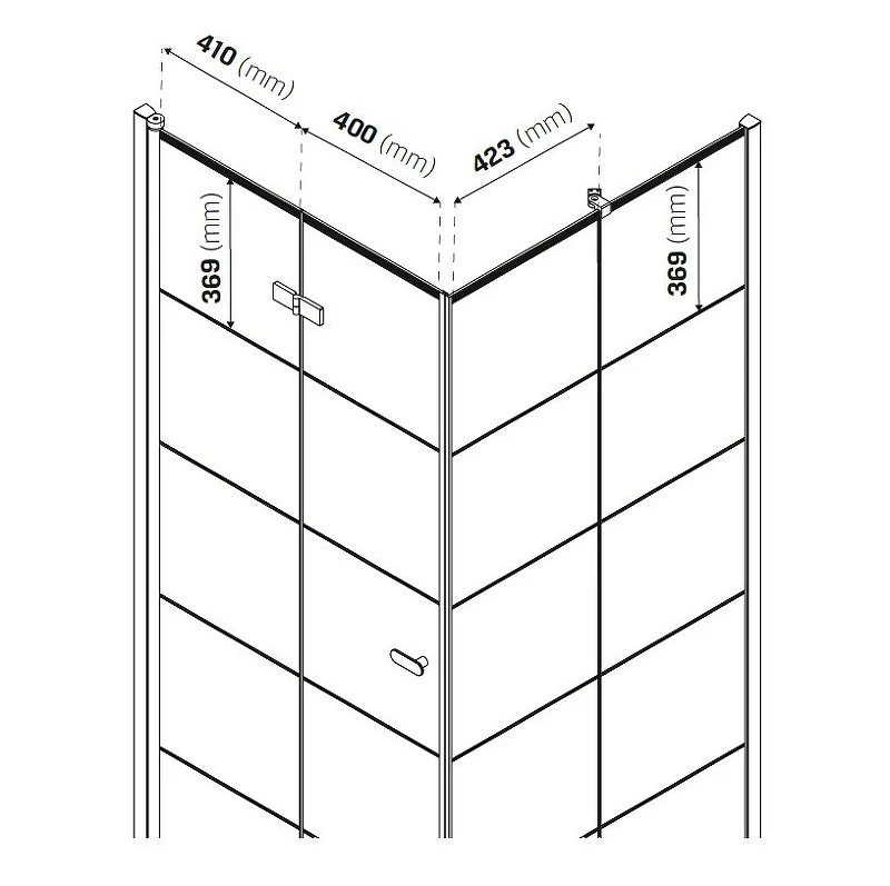 Душевой уголок New Trendy New Soleo Black 90х90 L D-0289A/D-0120B профиль Черный стекло прозрачное