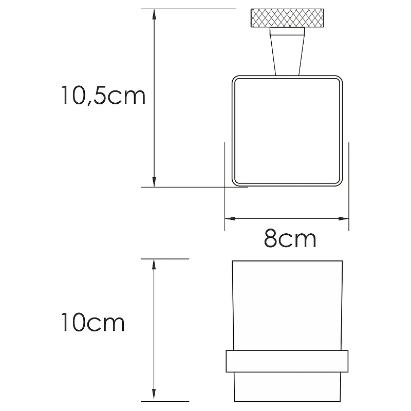 Стакан для зубных щеток WasserKRAFT Mosel K-46628 Хром