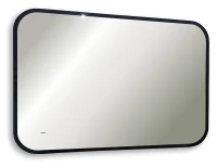 Зеркало Art&Max Siena S 120 AM-SieS-1200-800-DS-F с подсветкой цвет Черный с бесконтактным выключателем