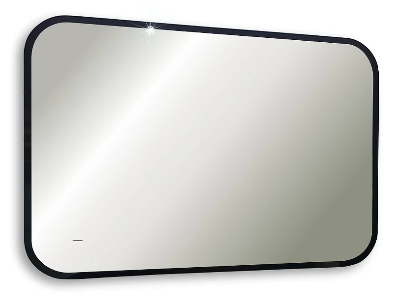 Зеркало Art&Max Siena S 120 AM-SieS-1200-800-DS-F с подсветкой цвет Черный с бесконтактным выключателем