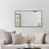 Зеркало Art&Max Siena S 120 AM-SieS-1200-800-DS-F с подсветкой цвет Черный с бесконтактным выключателем