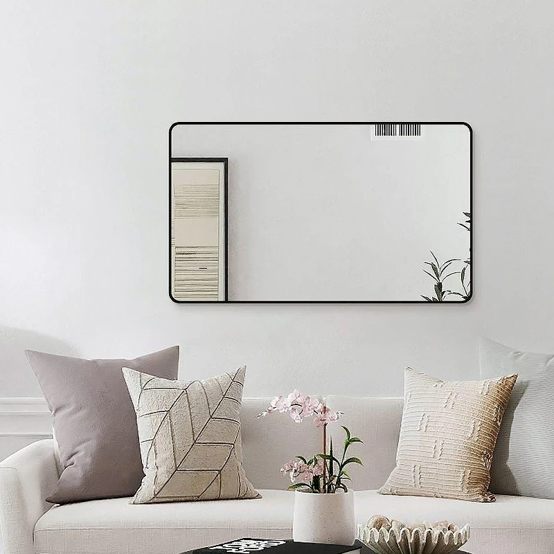 Зеркало Art&Max Siena S 120 AM-SieS-1200-800-DS-F с подсветкой цвет Черный с бесконтактным выключателем
