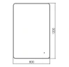 Зеркало Art&Max Siena S 120 AM-SieS-1200-800-DS-F с подсветкой цвет Черный с бесконтактным выключателем