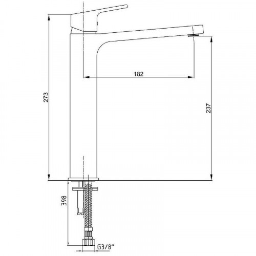 Смеситель для раковины E.C.A. Tiera 103588002EX Черный глянец латунь