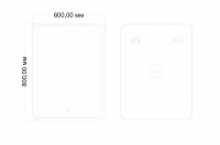 Зеркало Art&amp;Max Elegant AM-Ele-600-800-DS-F с подсветкой с сенсорным выключателем стекло