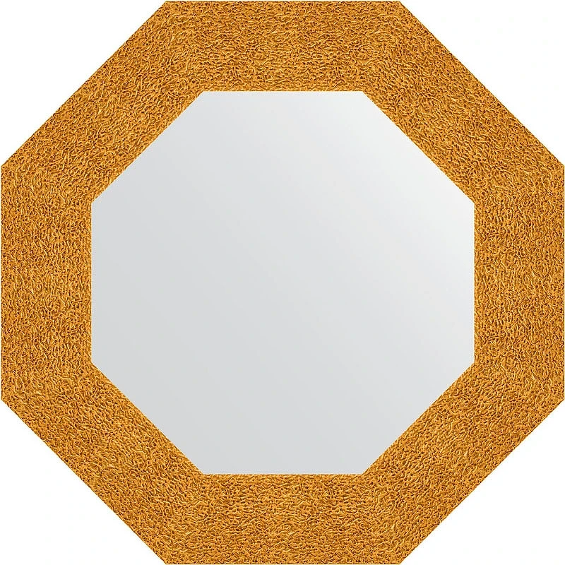 Зеркало Evoform Octagon 57х57 BY 3799 в багетной раме - Чеканка золотая 90 мм стекло
