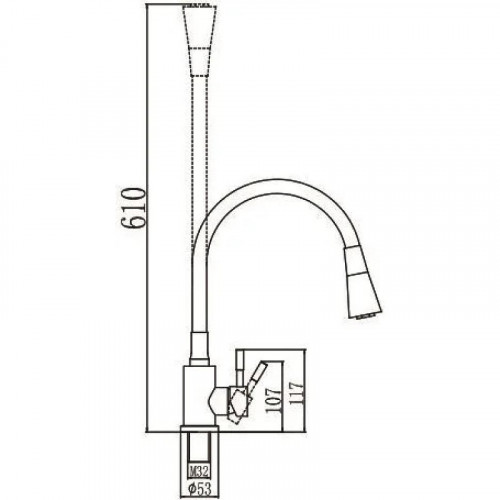 Смеситель для кухни Savol S-3002AM02 цвет Хром Белый