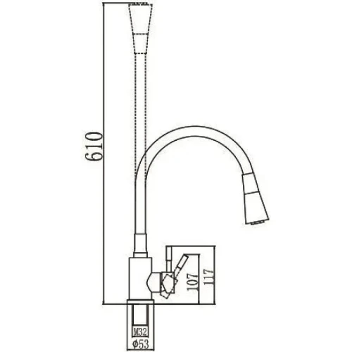 Смеситель для кухни Savol S-3002AM02 цвет Хром Белый