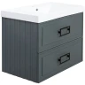 Тумба под раковину La Fenice Cubo 80 FNC-01-CUB-G-80-2 подвесная Серая матовая МДФ / ЛДСП