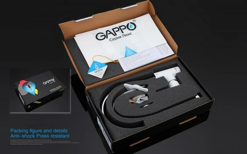 Смеситель для кухни Gappo G48 G4048 Белый Хром