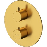 Смеситель для душа Whitecross Y brushed gold Y1236GLB с термостатом Брашированное золото латунь встраиваемый